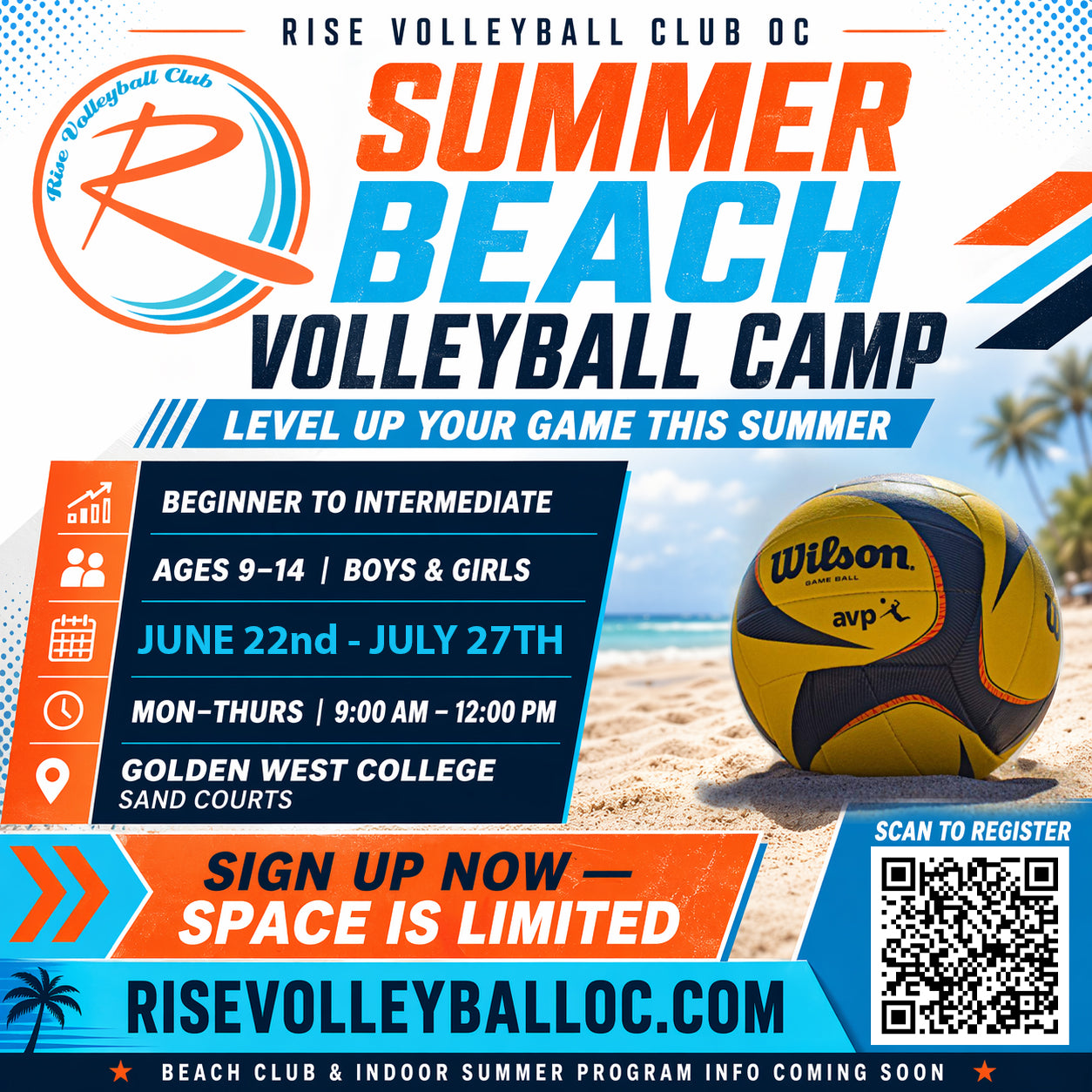 Summer Beach Volleyball Camp