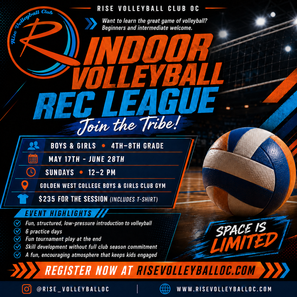 Rise Volleyball Recreational League